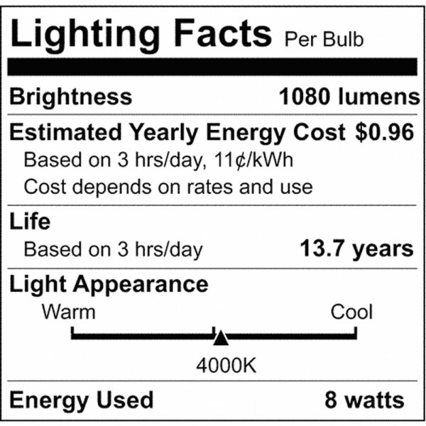 Satco 8w T10 LED Frosted E26 Medium base 4000K High Lumen 120 Volt For Sale