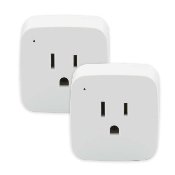 2PK - Wi-Fi On-Off Plug-in Outlet - 10 Amp - Satco Starfish Smart Technology Discount