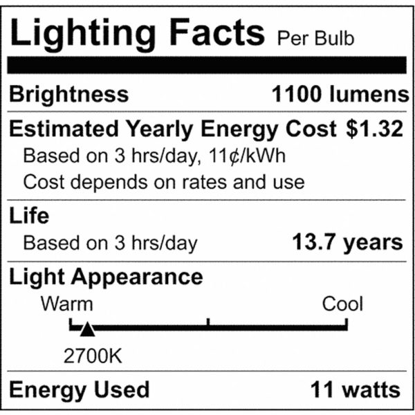 Satco 11w LED Bulb A19 Soft White Finish 2700K 90 CRI 120 Volt - 75w-equiv Discount