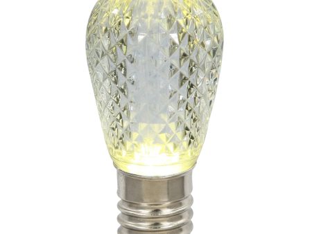 25 Pack - 0.96W 11S14 Faceted Warm White LED Replacement Christmas Light Bulb Online Sale