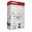 2PK - Wi-Fi On-Off Plug-in Outlet - 10 Amp - Satco Starfish Smart Technology Discount