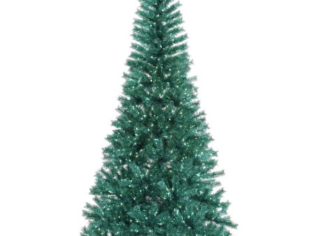 Vickerman 5.5 ft. Aqua Tinsel LED 489 Tips Christmas Tree For Sale