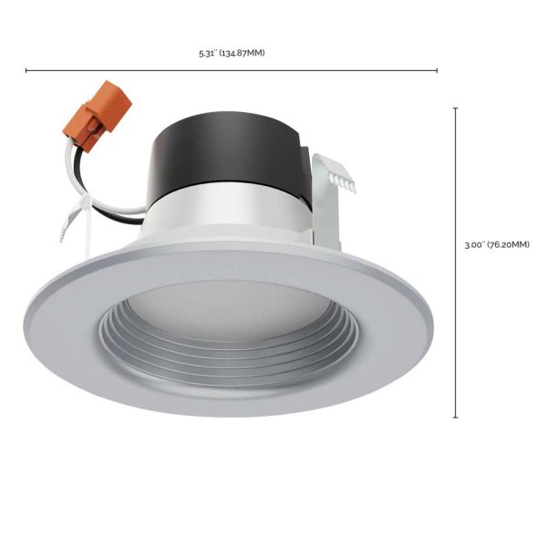 Satco 4 in 7w LED Downlight Retrofit Brushed Nickel Finish Tunable 120v Dimmable Supply