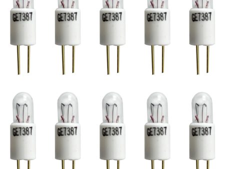 10Pk - GE 7387 - 28926 1w 28v T1.75 M-23 Bi-Pin Base Low Voltage Miniature Bulb Fashion