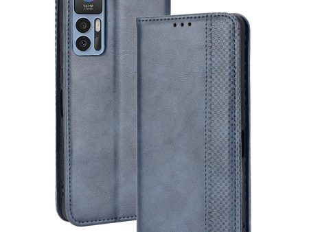 Bofink Vintage TCL 30 5G   30 Plus   30 leather case - Blue Hot on Sale