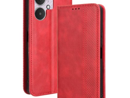 Bofink Vintage Xiaomi Redmi 13C   Xiaomi Redmi 13R leather case - Red Discount