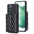 Stylish and versatile rhombus wallet cover for Samsung Galaxy S22 Plus - Black Supply