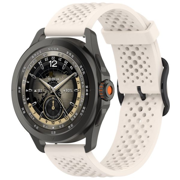 Xiaomi Watch S4 Sport Silicone 22mm Multiple Holes Breathable Watch Strap - Starlight Hot on Sale