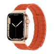 Apple Watch Series 8 (41mm) Genuine leather strap - Orange Hot on Sale