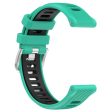 18mm Universal dual color cross strip silicone strap - Lake Blue   Black Online now