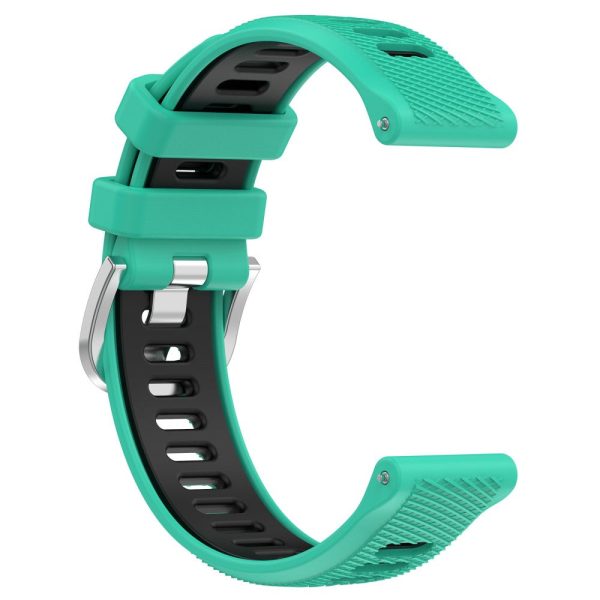 18mm Universal dual color cross strip silicone strap - Lake Blue   Black Online now