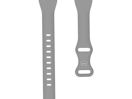 20mm Universal silicone 8 shaped buckle watch strap - Grey Fashion