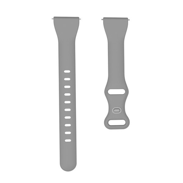 20mm Universal silicone 8 shaped buckle watch strap - Grey Fashion