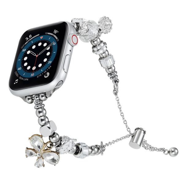 Apple Watch Series 8 (41mm) rhinestone bead metal strap - Butterfly Online now