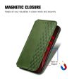 iPhone 16 Pro leather case with a stylish rhombus imprint - Green Supply