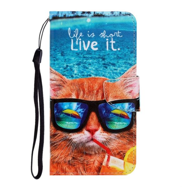 Wonderland Samsung Galaxy A71 flip case - Cat with Glasses on Sale