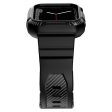 Apple Watch (41mm) carbon fiber style cover with watch strap - Black Online Sale