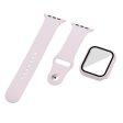 Apple Watch (45mm) silicone watch strap + cover with tempered glass - Lavender   Size: M   L Fashion