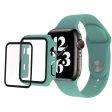 Apple Watch (41mm) cover with tempered glass + silicone watch strap - Green Discount