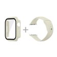 Apple Watch (45mm) silicone watch strap + cover with tempered glass - Antique White   Size: M   L For Cheap