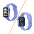 Apple Watch (45mm) silicone watch strap + cover with tempered glass - Lilac   Size: S   M Supply