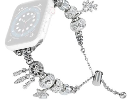 Apple Watch Series 8 (41mm) rhinestone bead metal strap - Star on Sale