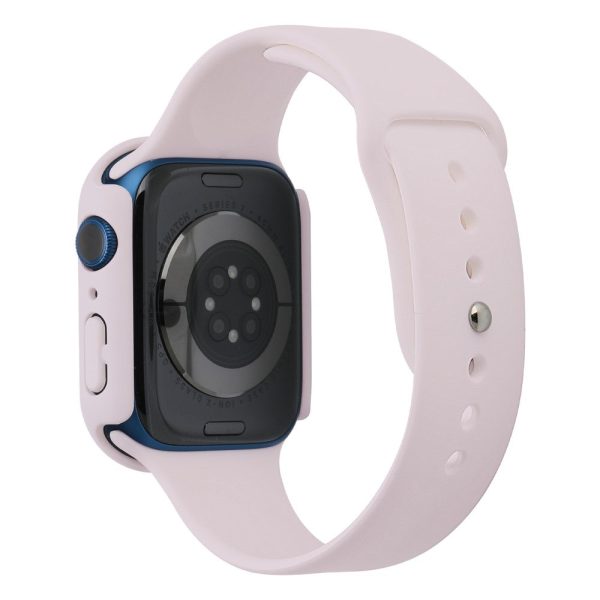 Apple Watch (45mm) silicone watch strap + cover with tempered glass - Lavender   Size: M   L Fashion