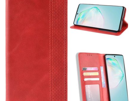 Bofink Vintage Samsung Galaxy S10 Lite leather case - Red For Cheap