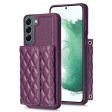 Stylish and versatile rhombus wallet cover for Samsung Galaxy S22 Plus - Purple Online Sale