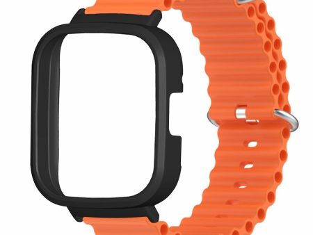 Xiaomi Redmi Watch 3 Sport Bands Ocean Flexible Watch Strap with Case - Orange For Discount