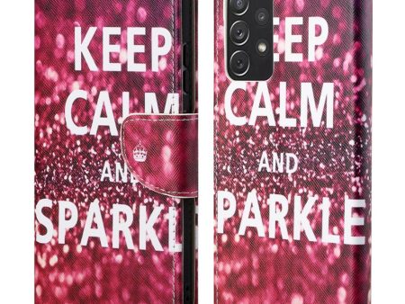 Wonderland Samsung Galaxy A73 flip case - Keep Calm and Sparkle For Discount