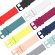 20mm Universal solid color silicone watch strap - Yellow For Sale