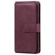 10-slot wallet case for Samsung Galaxy M52 5G - Wine Red Online now