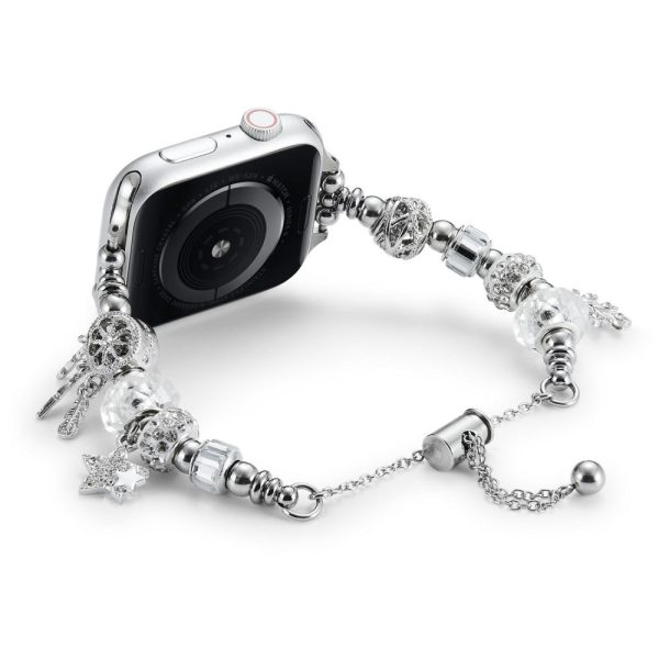 Apple Watch Series 8 (41mm) rhinestone bead metal strap - Star on Sale