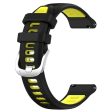 18mm Universal dual color cross strip silicone strap - Black   Lime For Discount