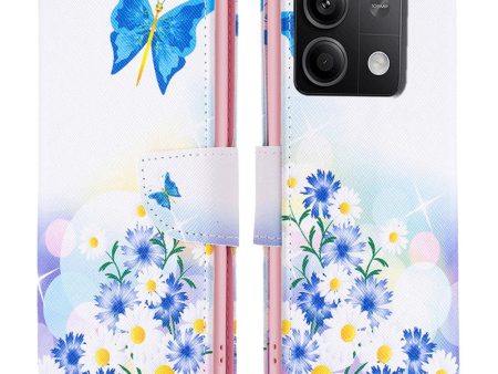 Wonderland Xiaomi Redmi Note 13 flip case - Butterfly And Flowers Online Hot Sale