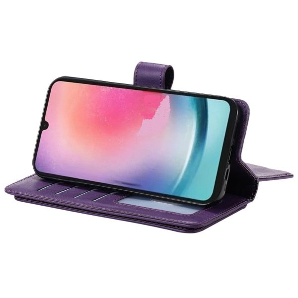 10-slot wallet case for Samsung Galaxy A54 - Purple For Discount