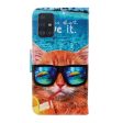 Wonderland Samsung Galaxy A71 flip case - Cat with Glasses on Sale