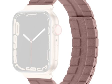 Apple Watch Series 8 (41mm) Genuine leather strap - Rose Pink Hot on Sale