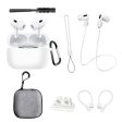 AirPods Pro 2 silicone cover with storage bag and accessories - White Sale