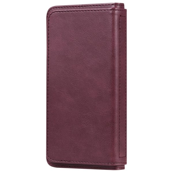 10-slot wallet case for Samsung Galaxy A54 - Wine Red on Sale