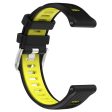 18mm Universal dual color cross strip silicone strap - Black   Lime For Discount