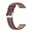 20mm Cowhide leather strap for Samsung   Garmin   Amazfit - Dark Brown Supply