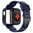 Apple Watch (41mm) carbon fiber style cover with watch strap - Dark Blue For Sale