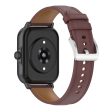 20mm Cowhide leather strap for Samsung   Garmin   Amazfit - Dark Brown Supply