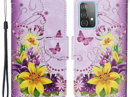 Wonderland Samsung Galaxy A53 5G flip case - Yellow Flowers   Butterfly Supply