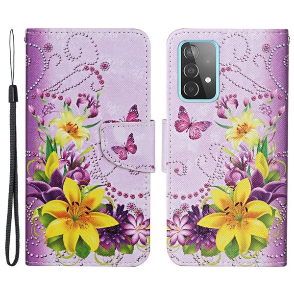 Wonderland Samsung Galaxy A53 5G flip case - Yellow Flowers   Butterfly Supply