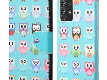 Wonderland Samsung Galaxy A73 flip case - Cute Owls Discount