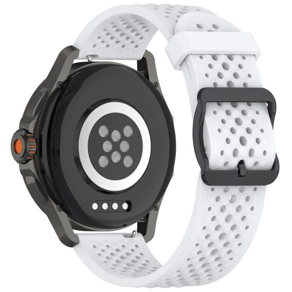 Xiaomi Watch S4 Sport Silicone 22mm Multiple Holes Breathable Watch Strap - White For Sale