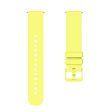 20mm Universal solid color silicone watch strap - Yellow For Sale